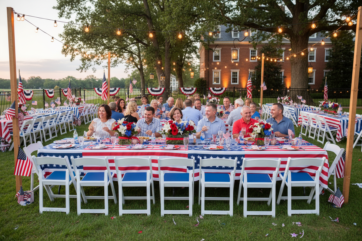 4th of July Event Table Setup